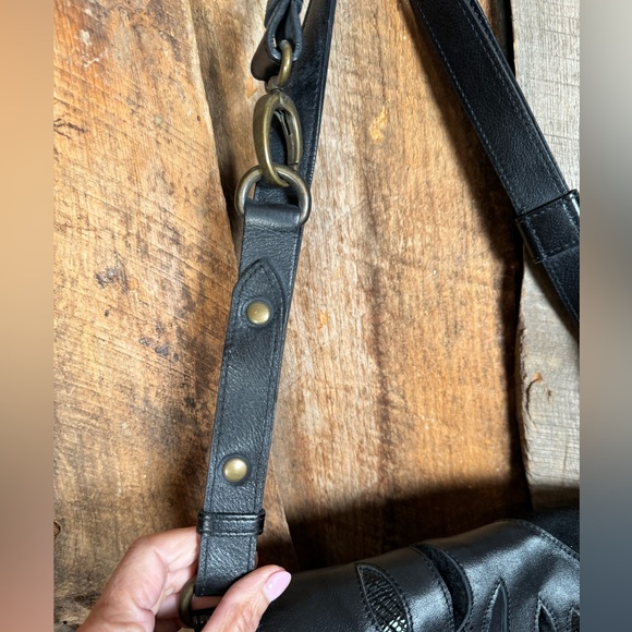 Etro Black Suede and Leather Shoulder Purse - Picture 12 of 16